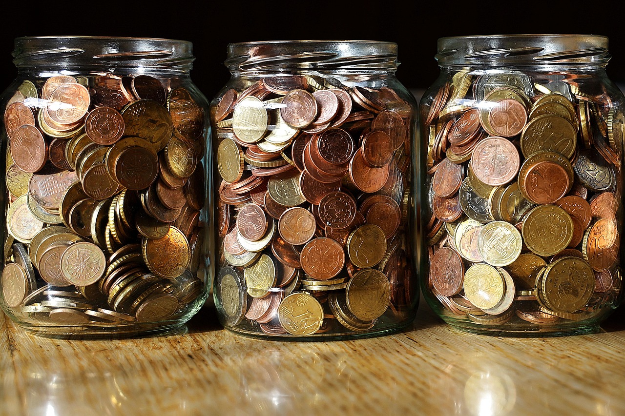 Image of save up, coins, currency, cash, euro, cent, loose change, metal money, hard money, metal, europe, glass, stock, canned goods, retirement provision, pension, money, pension, pension, pension, pension, pension, money